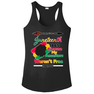 Juneteenth Because My Ancestor Weren't Free 1776 Ladies PosiCharge Competitor Racerback Tank