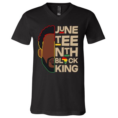 Juneteenth Black King June 19 1865 V-Neck T-Shirt