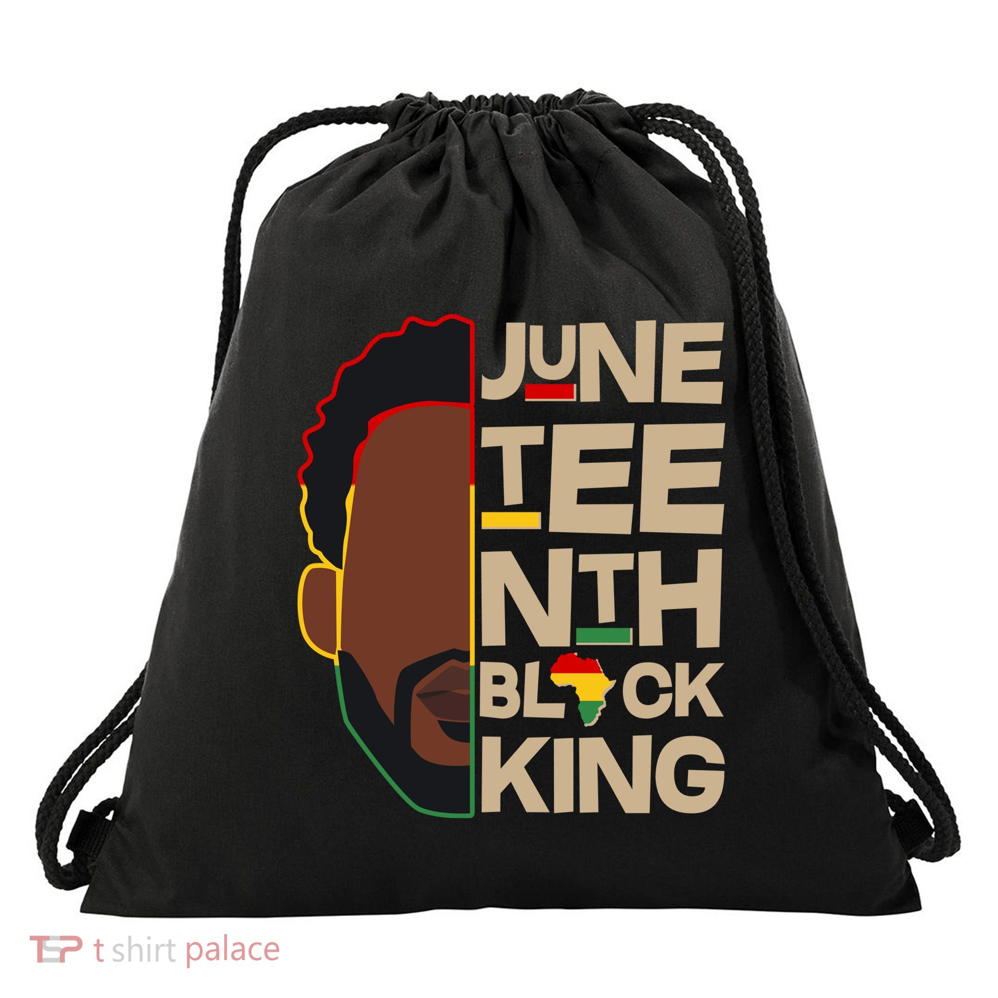 Juneteenth Black King June 19 1865 Drawstring Bag