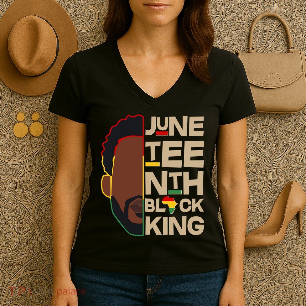 Juneteenth Black King June 19 1865 Women's V-Neck T-Shirt