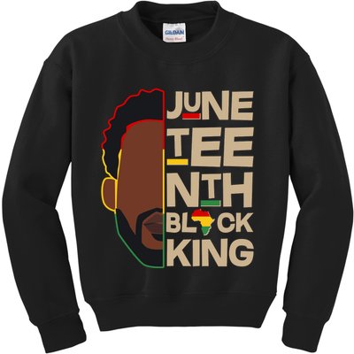Juneteenth Black King June 19 1865 Kids Sweatshirt