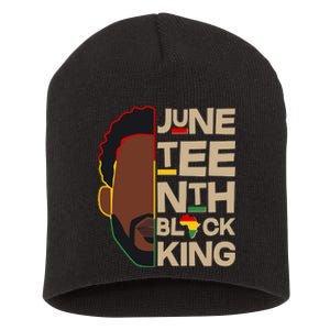 Juneteenth Black King June 19 1865 Short Acrylic Beanie