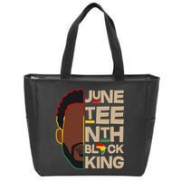 Juneteenth Black King June 19 1865 Zip Tote Bag