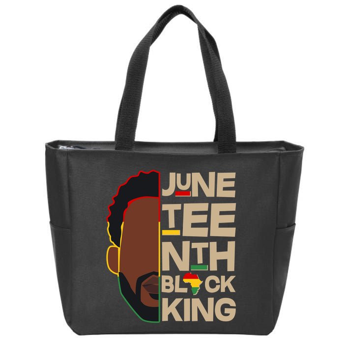 Juneteenth Black King June 19 1865 Zip Tote Bag