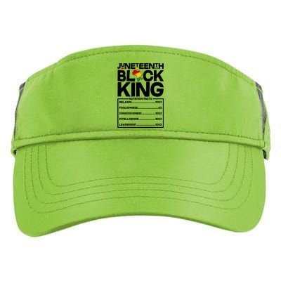 Juneteenth Black King Nutrition Facts Adult Drive Performance Visor