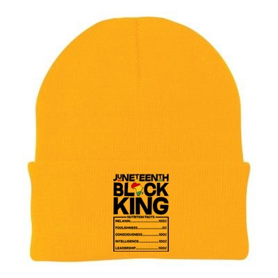 Juneteenth Black King Nutrition Facts Knit Cap Winter Beanie