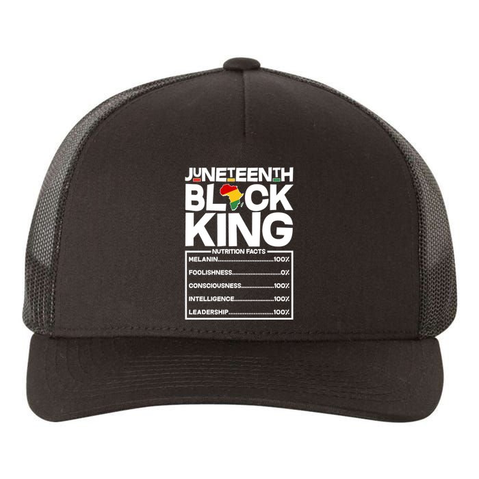 Juneteenth Black King Nutrition Facts Yupoong Adult 5-Panel Trucker Hat