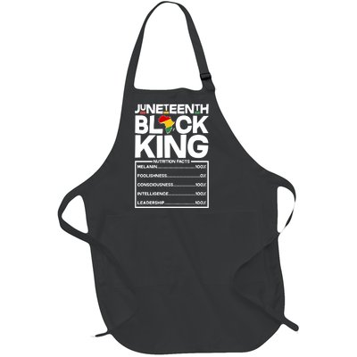 Juneteenth Black King Nutrition Facts Full-Length Apron With Pockets