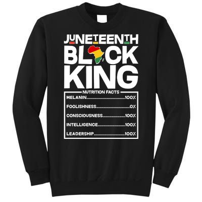 Juneteenth Black King Nutrition Facts Sweatshirt