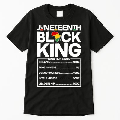 Juneteenth Black King Nutrition Facts Tall T-Shirt