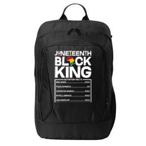 Juneteenth Black King Nutrition Facts City Backpack