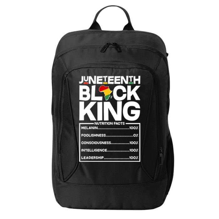 Juneteenth Black King Nutrition Facts City Backpack