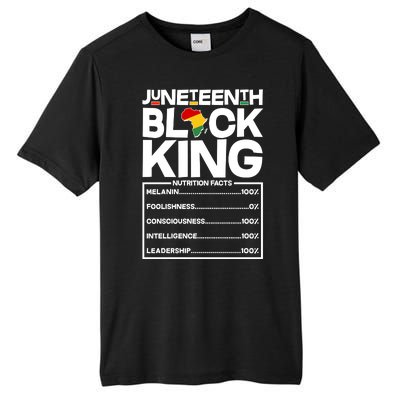 Juneteenth Black King Nutrition Facts Tall Fusion ChromaSoft Performance T-Shirt