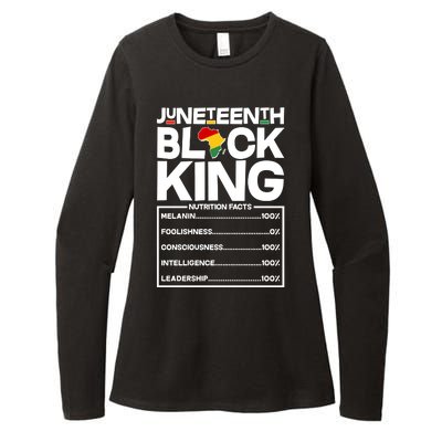 Juneteenth Black King Nutrition Facts Womens CVC Long Sleeve Shirt