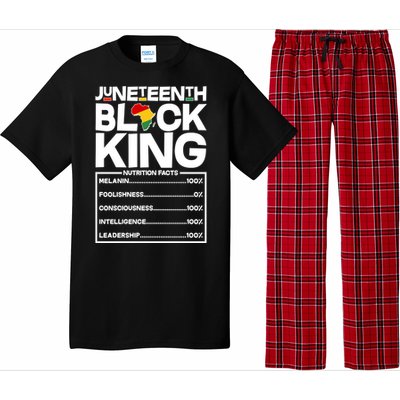 Juneteenth Black King Nutrition Facts Pajama Set