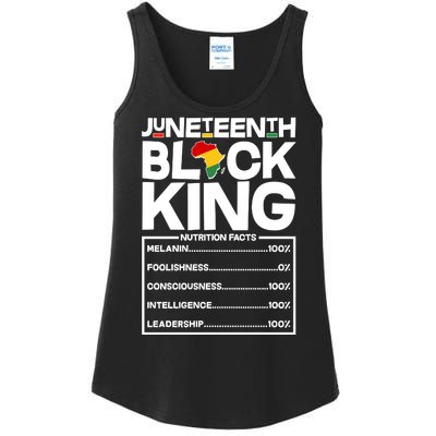 Juneteenth Black King Nutrition Facts Ladies Essential Tank