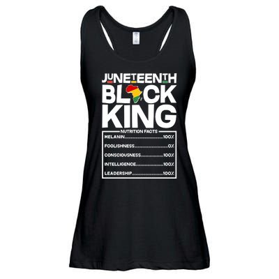 Juneteenth Black King Nutrition Facts Ladies Essential Flowy Tank