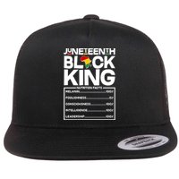 Juneteenth Black King Nutrition Facts Flat Bill Trucker Hat