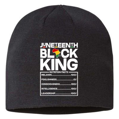 Juneteenth Black King Nutrition Facts Sustainable Beanie