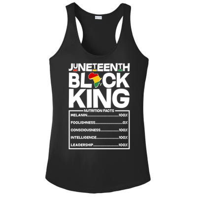 Juneteenth Black King Nutrition Facts Ladies PosiCharge Competitor Racerback Tank