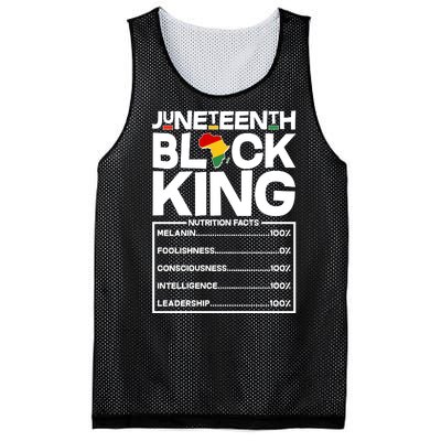 Juneteenth Black King Nutrition Facts Mesh Reversible Basketball Jersey Tank