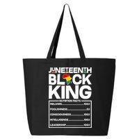 Juneteenth Black King Nutrition Facts 25L Jumbo Tote