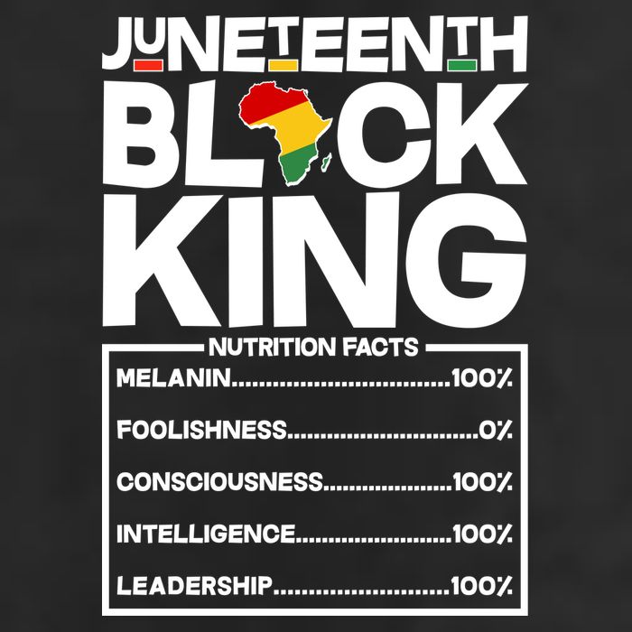 Juneteenth Black King Nutrition Facts 25L Jumbo Tote