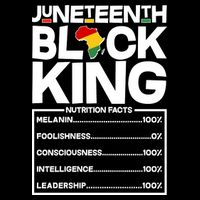 Juneteenth Black King Nutrition Facts Baby Bodysuit