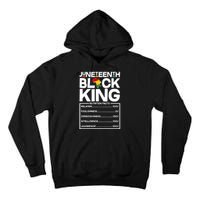 Juneteenth Black King Nutrition Facts Tall Hoodie