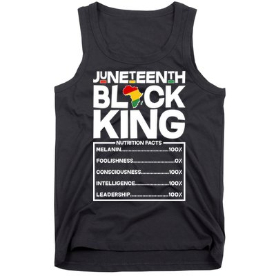 Juneteenth Black King Nutrition Facts Tank Top
