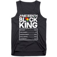 Juneteenth Black King Nutrition Facts Tank Top