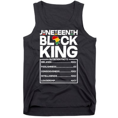 Juneteenth Black King Nutrition Facts Tank Top