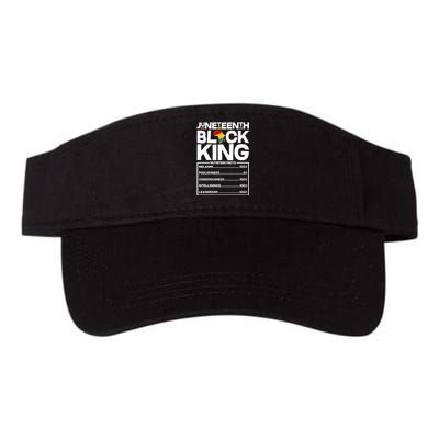 Juneteenth Black King Nutrition Facts Valucap Bio-Washed Visor