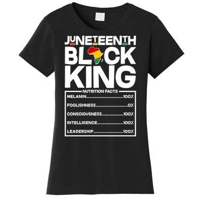 Juneteenth Black King Nutrition Facts Women's T-Shirt