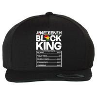 Juneteenth Black King Nutrition Facts Wool Snapback Cap