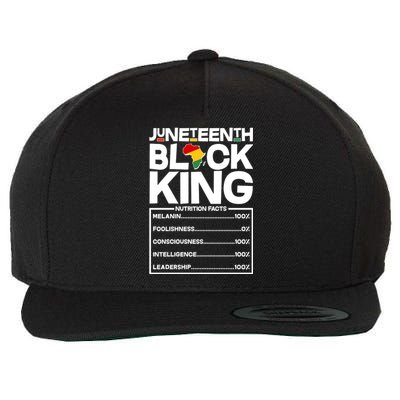 Juneteenth Black King Nutrition Facts Wool Snapback Cap