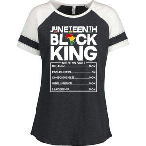 Juneteenth Black King Nutrition Facts Enza Ladies Jersey Colorblock Tee