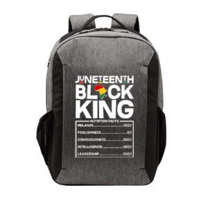 Juneteenth Black King Nutrition Facts Vector Backpack