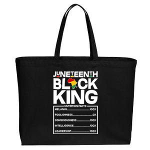 Juneteenth Black King Nutrition Facts Cotton Canvas Jumbo Tote