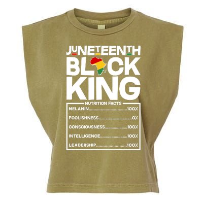 Juneteenth Black King Nutrition Facts Garment-Dyed Women's Muscle Tee