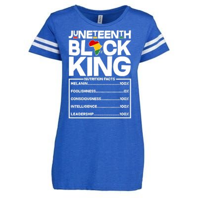 Juneteenth Black King Nutrition Facts Enza Ladies Jersey Football T-Shirt