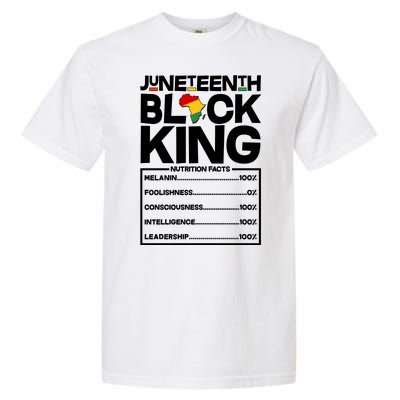 Juneteenth Black King Nutrition Facts Garment-Dyed Heavyweight T-Shirt