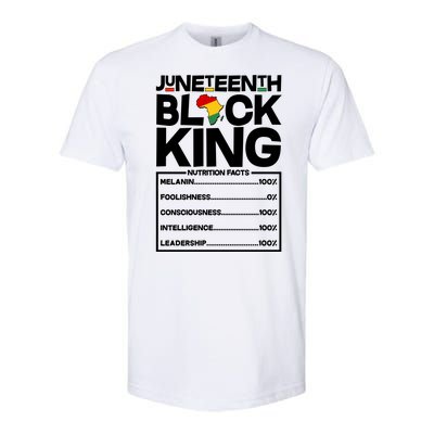 Juneteenth Black King Nutrition Facts Softstyle CVC T-Shirt