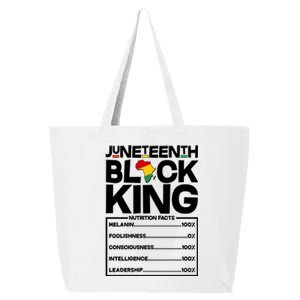 Juneteenth Black King Nutrition Facts 25L Jumbo Tote