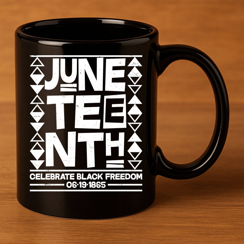 Juneteenth Celebrate Black Freedom 06-19-1865 11oz C Handle Ceramic Mug