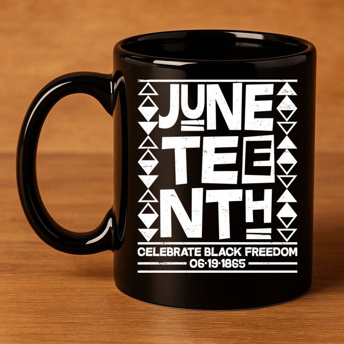 Juneteenth Celebrate Black Freedom 06-19-1865 11oz C Handle Ceramic Mug