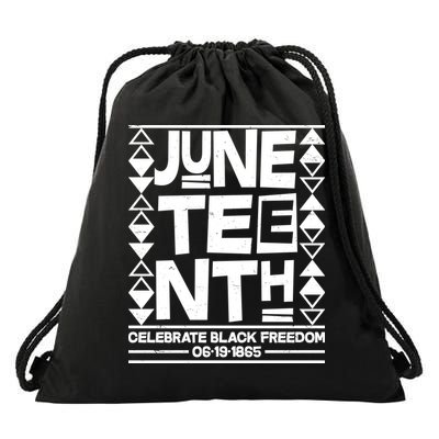 Juneteenth Celebrate Black Freedom 06-19-1865 Drawstring Bag