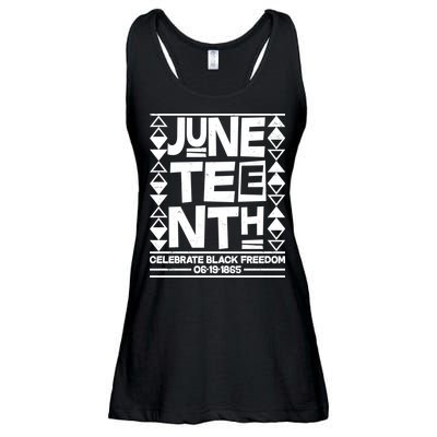 Juneteenth Celebrate Black Freedom 06-19-1865 Ladies Essential Flowy Tank