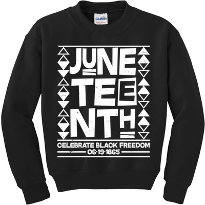 Juneteenth Celebrate Black Freedom 06-19-1865 Kids Sweatshirt