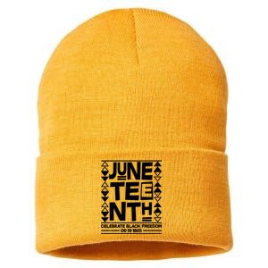 Juneteenth Celebrate Black Freedom 06-19-1865 Sustainable Knit Beanie